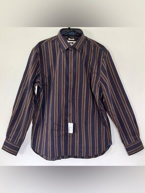 Joseph Abboud Men's Striped Button-Up Shirt